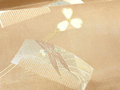 平和屋着物＊夏物 六通柄袋帯 蒔絵櫛かんざし 金銀糸 正絹 逸品 DAAX8652cm