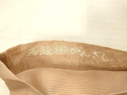 平和屋着物＊夏物 六通柄袋帯 蒔絵櫛かんざし 金銀糸 正絹 逸品 DAAX8652cm
