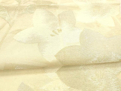 平和屋着物＊夏物 六通柄袋帯 草花文 金銀糸 正絹 逸品 DAAX8658cm