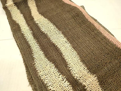 平和屋着物＊夏物 八寸名古屋帯 間道 正絹 逸品 DAAX8663cm