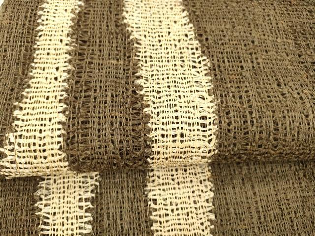 平和屋着物＊夏物 八寸名古屋帯 間道 正絹 逸品 DAAX8663cm