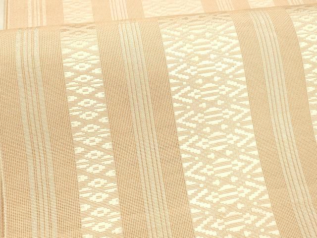 平和屋着物＊夏物 本場筑前博多織 八寸名古屋帯 紗献上 珊瑚色 銀通し地 正絹 逸品 DAAX8664cm