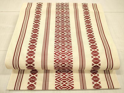平和屋着物＊夏物 本場筑前博多織 八寸名古屋帯 紗献上 正絹 逸品 DAAX8665cm