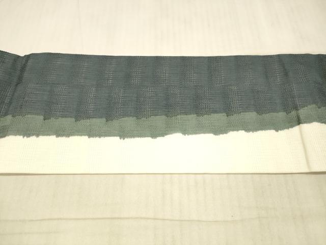 平和屋着物＊夏物 九寸名古屋帯 手描き 蔦の葉花文 正絹 逸品 DAAX8668cm
