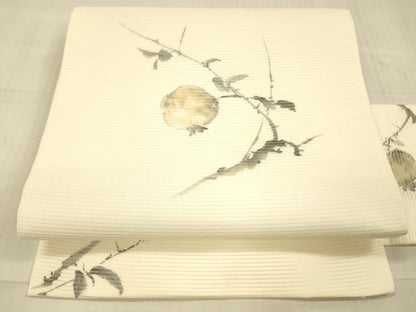 平和屋着物＊夏物 英王室献上友禅作家 木下勝功 九寸名古屋帯 手描き 成り物 正絹 逸品 DAAX8669cm