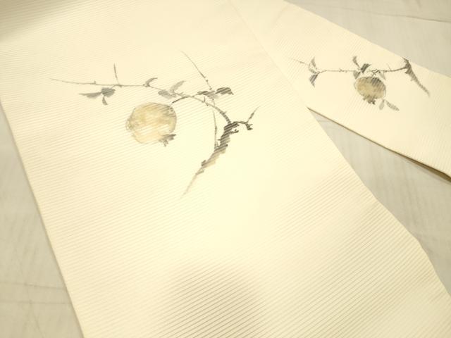 平和屋着物＊夏物 英王室献上友禅作家 木下勝功 九寸名古屋帯 手描き 成り物 正絹 逸品 DAAX8669cm