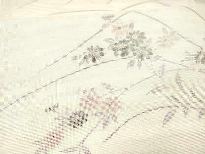 平和屋着物＊夏物 全通柄袋帯 草花文 銀糸 DAAX8670cm