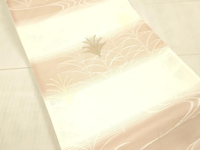 平和屋着物＊夏物 六通柄 京袋帯 流水草葉文 さんび謹製 DAAX8671cm