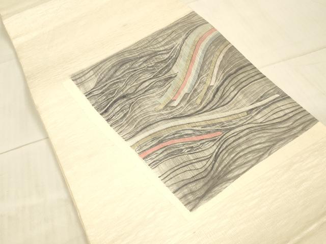 平和屋着物＊夏物 太鼓柄袋帯 流水文 金糸 正絹 逸品 DAAX8672cm