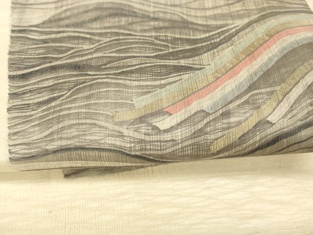 平和屋着物＊夏物 太鼓柄袋帯 流水文 金糸 正絹 逸品 DAAX8672cm