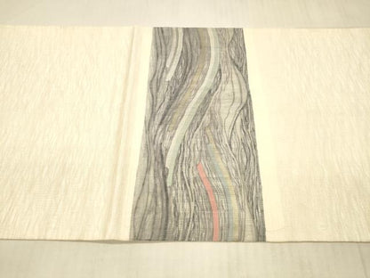 平和屋着物＊夏物 太鼓柄袋帯 流水文 金糸 正絹 逸品 DAAX8672cm