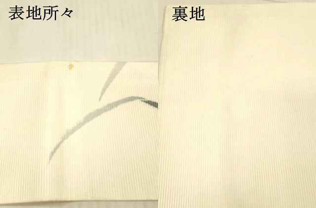 平和屋着物＊夏物 九寸名古屋帯 作家物 手描き 蜻蛉草葉文 正絹 逸品 DAAX8681cm