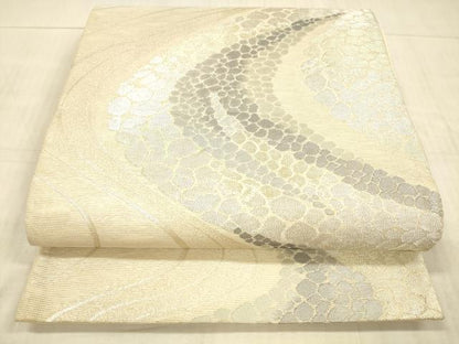 平和屋着物＊夏物 六通柄袋帯 薫風 流水文 金銀糸 正絹 逸品 DAAX8682cm