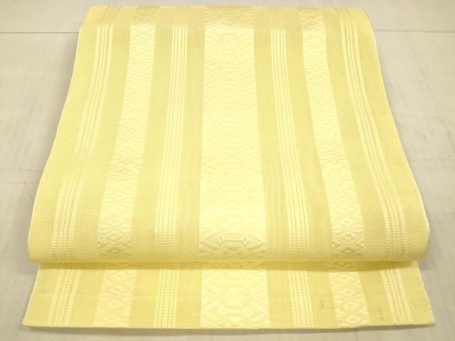 平和屋着物＊夏物 博多織 八寸名古屋帯 献上 淡黄色 DAAX8683cm