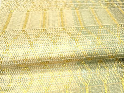 平和屋着物▽スリーシーズン 春夏秋 太鼓柄袋帯 抽象間道 金糸 正絹 逸品 DAAX8699cm