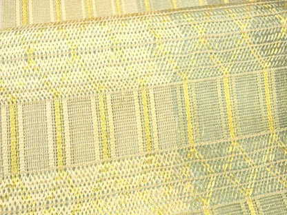 平和屋着物▽スリーシーズン 春夏秋 太鼓柄袋帯 抽象間道 金糸 正絹 逸品 DAAX8699cm