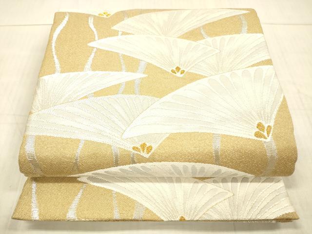 平和屋着物●六通柄袋帯　華飾　金銀糸　正絹　逸品　DAAX8715cm