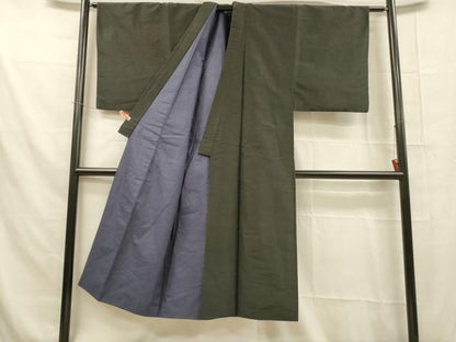 平和屋着物■男性　紬　格子　正絹　逸品　DAAX8801cm