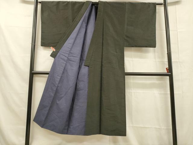 平和屋着物■男性　紬　格子　正絹　逸品　DAAX8801cm