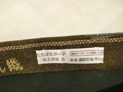 平和屋着物●六通柄袋帯 紬地 真綿シルクモール織 抽象文様 正絹 逸品 DAAX8805cm