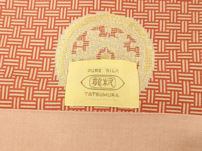 平和屋着物●龍村美術織物 九寸開き名古屋帯 糸屋輪宝手 金糸 正絹 逸品 DAAX8814cm