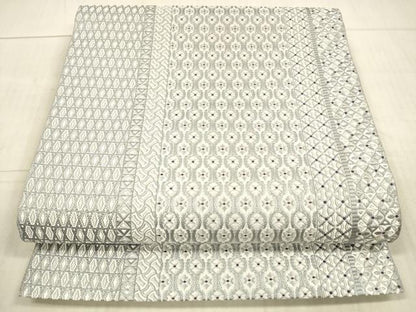 平和屋着物●本場筑前博多織　八寸名古屋帯　花間道　正絹　逸品　DAAX8833cm