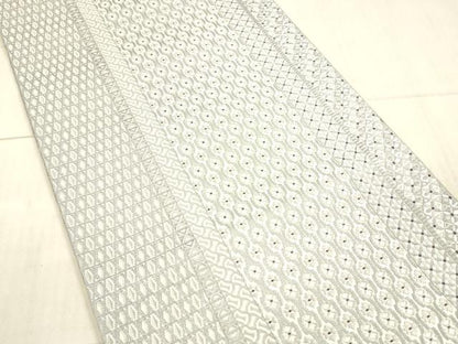 平和屋着物●本場筑前博多織　八寸名古屋帯　花間道　正絹　逸品　DAAX8833cm