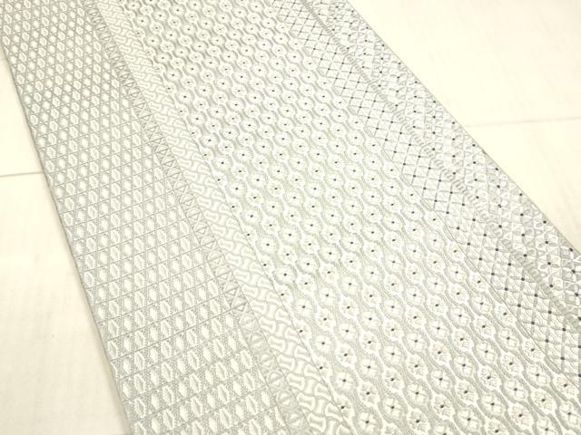 平和屋着物●本場筑前博多織　八寸名古屋帯　花間道　正絹　逸品　DAAX8833cm