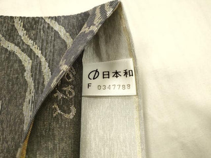 平和屋着物●「美しいキモノ」お馴染みのメーカー となみ織物 両面 全通柄袋帯 雪輪流水文 鹿の子花文 金銀糸 正絹 逸品 DAAX8835cm