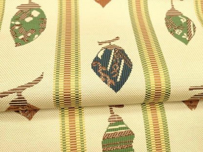 平和屋着物●本場筑前博多織 八寸名古屋帯 成り物草花文 正絹 逸品 DAAX8865cm