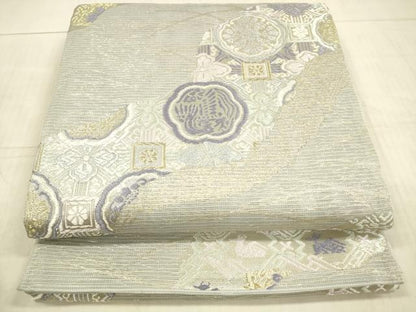 平和屋着物＊夏物 六通柄袋帯 唐織 花鳥文 金銀糸 正絹 逸品 DAAX8878cm
