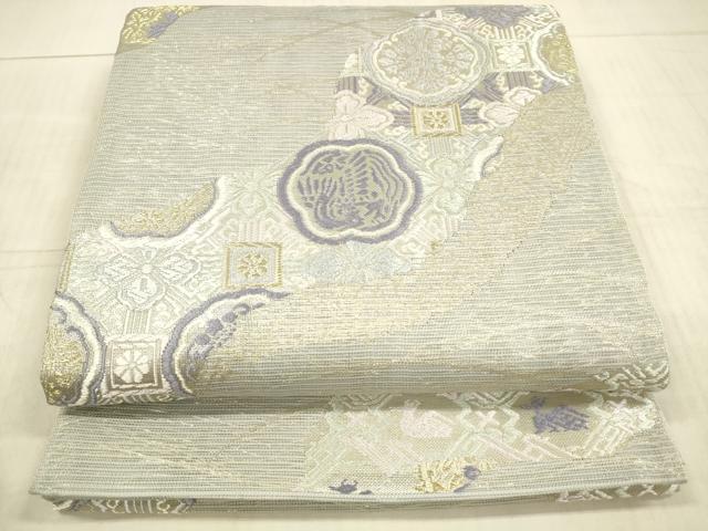 平和屋着物＊夏物 六通柄袋帯 唐織 花鳥文 金銀糸 正絹 逸品 DAAX8878cm