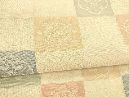 平和屋着物＊夏物 八寸名古屋帯 宝尽くし花文 正絹 逸品 DAAX8879cm