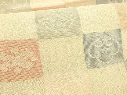 平和屋着物＊夏物 八寸名古屋帯 宝尽くし花文 正絹 逸品 DAAX8879cm