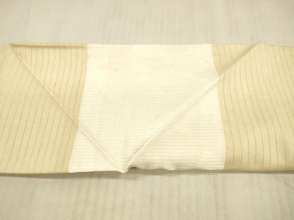 平和屋着物＊夏物 アンティーク 大正ロマン 九寸名古屋帯 流水草花文 金銀糸 正絹 逸品 DAAX8883cm