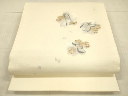平和屋着物＊夏物 太鼓柄袋帯 越後庄次郎 雪月花 ぜんまい 正絹 逸品 DAAX8888cm
