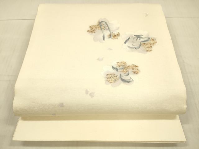 平和屋着物＊夏物 太鼓柄袋帯 越後庄次郎 雪月花 ぜんまい 正絹 逸品 DAAX8888cm