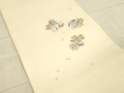 平和屋着物＊夏物 太鼓柄袋帯 越後庄次郎 雪月花 ぜんまい 正絹 逸品 DAAX8888cm