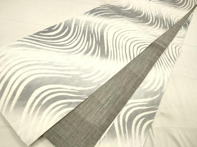 平和屋着物＊夏物 花倉織 花織 両面 全通柄袋帯 流水文 間道 正絹 逸品 DAAX8892cm