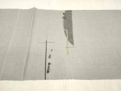 平和屋着物＊夏物 八寸名古屋帯 抽象文様 正絹 逸品 DAAX8893cm