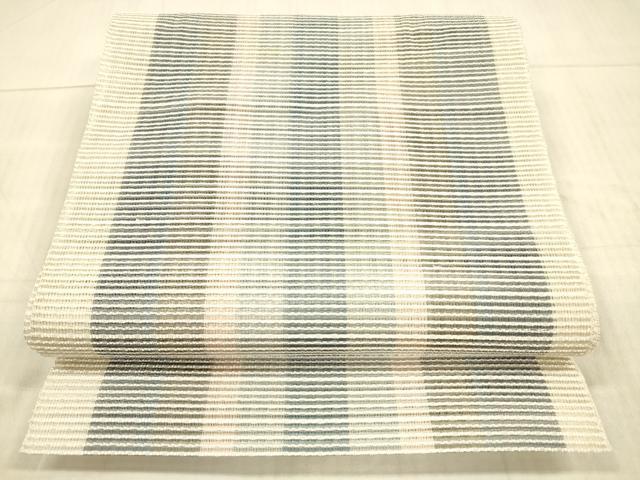 平和屋着物＊夏物 八寸名古屋帯 間道 正絹 逸品 DAAX8896cm