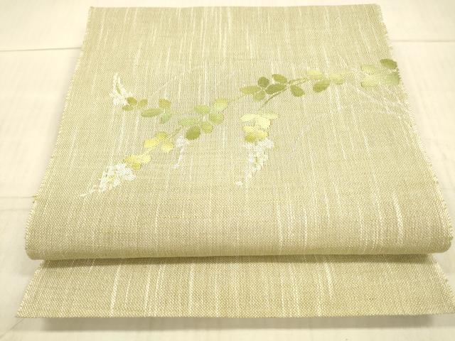 平和屋着物＊夏物 八寸名古屋帯 草葉文 DAAX8899cm