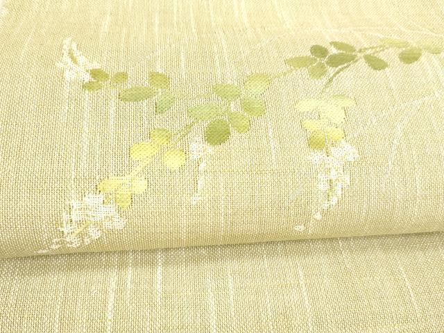 平和屋着物＊夏物 八寸名古屋帯 草葉文 DAAX8899cm