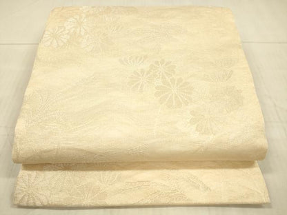 平和屋着物＊夏物 六通柄袋帯 草花文 金銀糸 正絹 逸品 DAAX8901cm