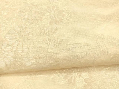 平和屋着物＊夏物 六通柄袋帯 草花文 金銀糸 正絹 逸品 DAAX8901cm