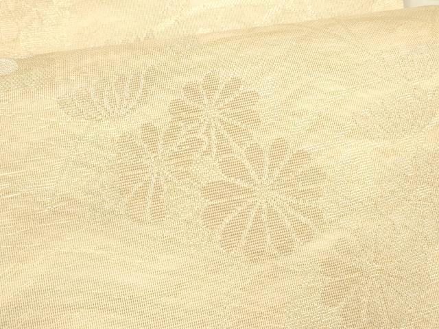 平和屋着物＊夏物 六通柄袋帯 草花文 金銀糸 正絹 逸品 DAAX8901cm