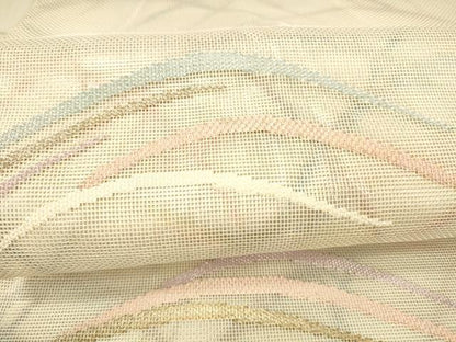 平和屋着物＊夏物 太鼓柄 本袋帯 草葉文 金銀糸 正絹 逸品 DAAX8902cm