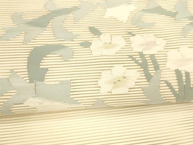平和屋着物＊夏物 絽綴れ 八寸名古屋帯 草花文 正絹 逸品 DAAX8904cm