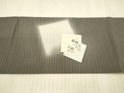 平和屋着物＊夏物 絽塩瀬 九寸名古屋帯 刺繍 草花文 金銀糸 正絹 逸品 DAAX8905cm