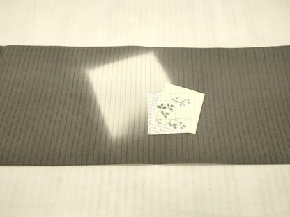 平和屋着物＊夏物 絽塩瀬 九寸名古屋帯 刺繍 草花文 金銀糸 正絹 逸品 DAAX8905cm